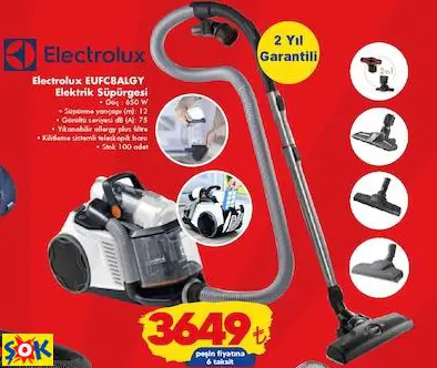 ELECTROLUX EUFC8ALGY ELEKTRİK SÜPÜRGESİ ELECTROLUX EUFC8ALGY ELEKTRİK SÜPÜRGESİ